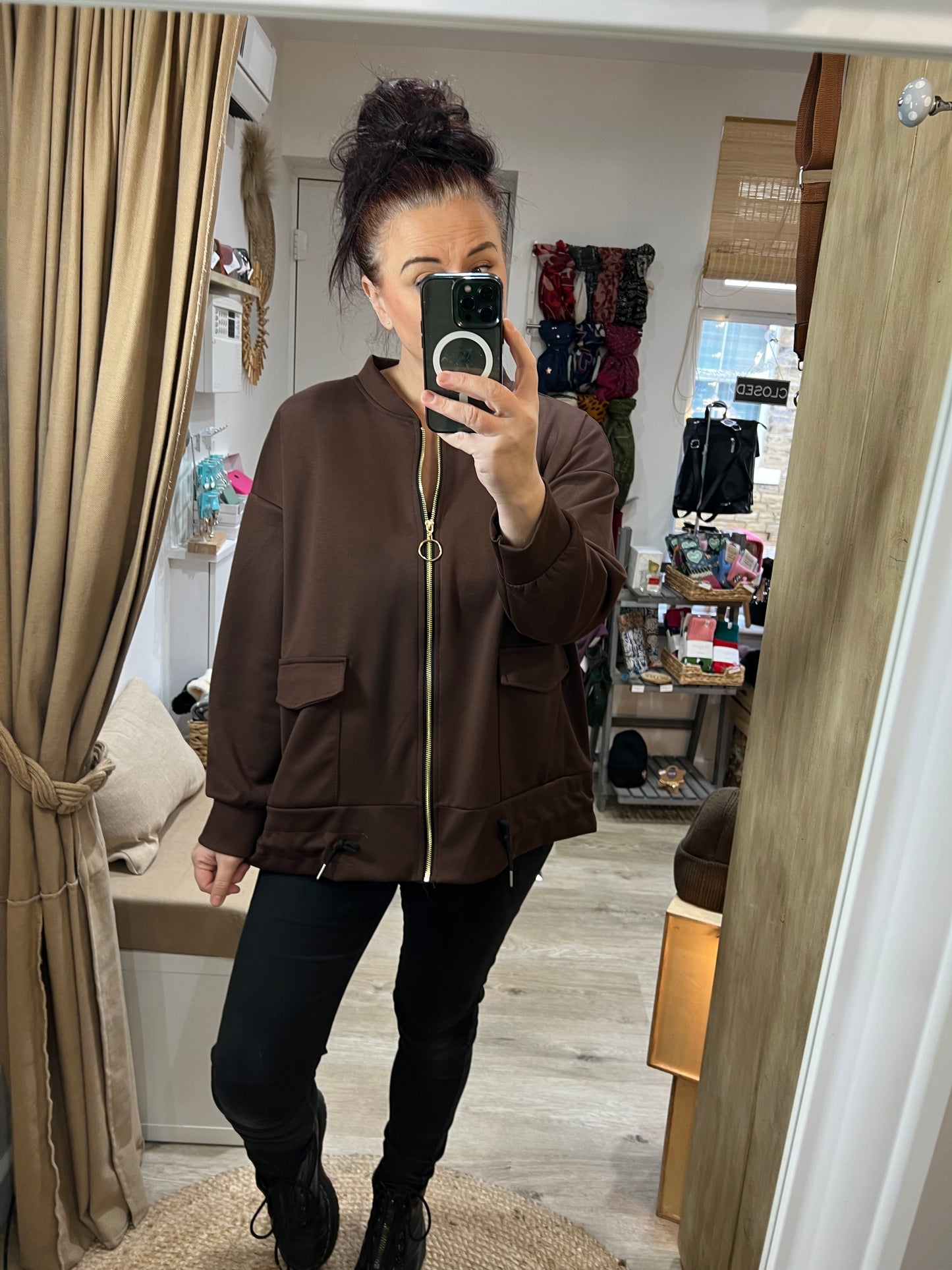 Jersey Jacket - Chocolate
