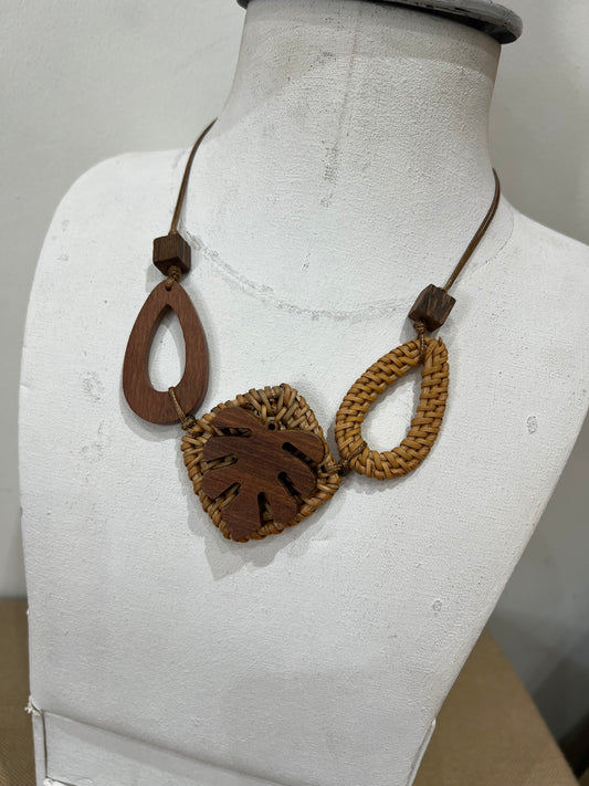 Wooden Leaf Necklace