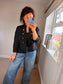 Military Denim Jacket - Black