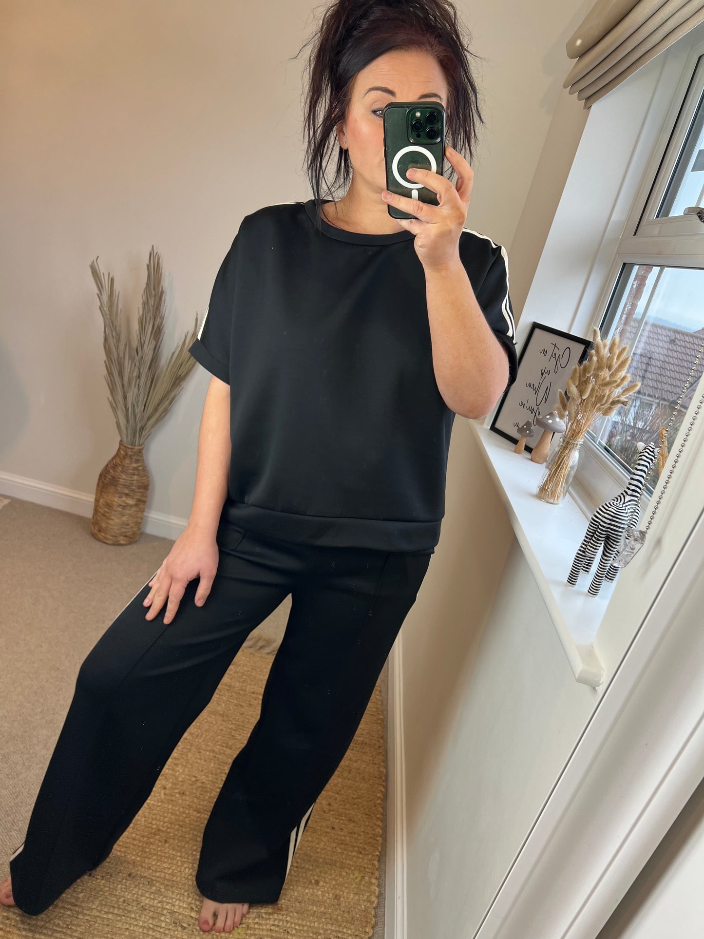Stripe Co-Ord Set - Black