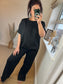 Stripe Co-Ord Set - Black