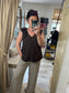 Tie Back Top - Chocolate