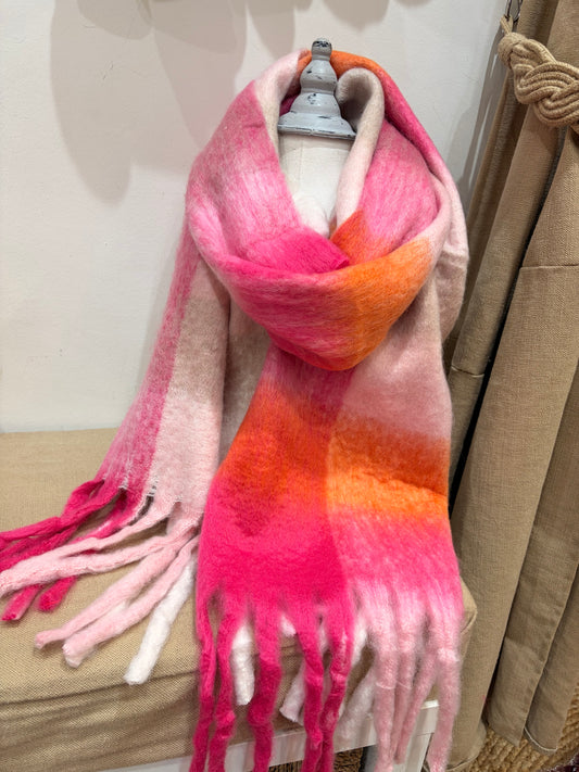 Blanket Scarf - Bright Check