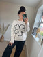 Flower Chunky Jumper - Cream