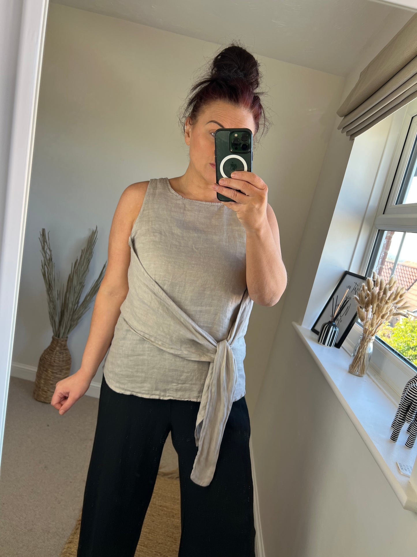 Linen Toe Top - Mocha