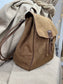 Faux Suede Rucksack - Tan