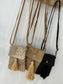 Rattan Style Phone Pouch Bag