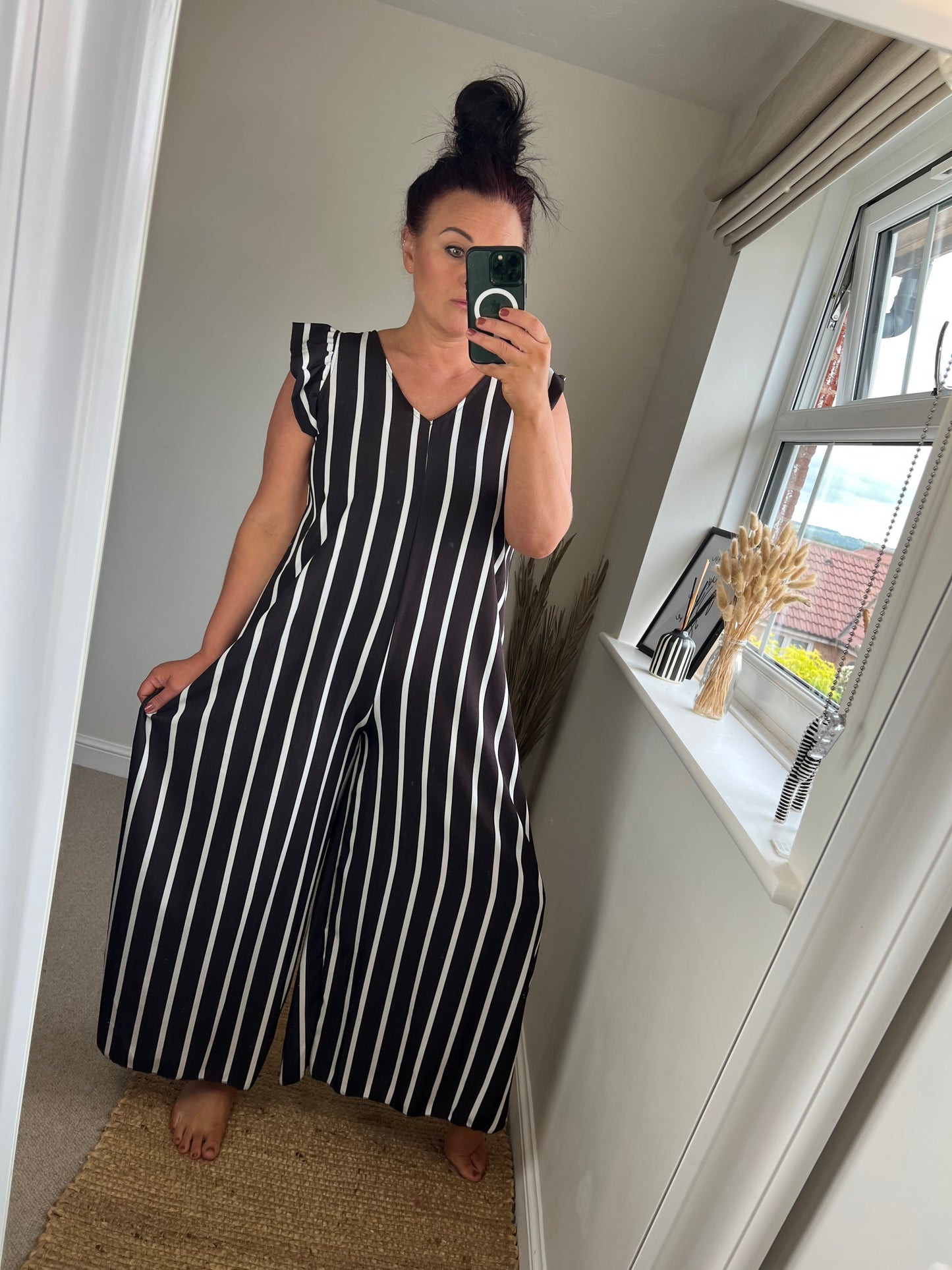 Stripe Jumpsuit - Chocolate