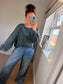 Acid Wash Sweatshirt - Grey
