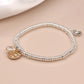 Peace Of Mind -  Silver Plated Bracelet with Gold Disc & Crystal