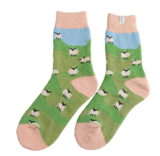 Miss Sparrow Wool Socks - Highland Sheep