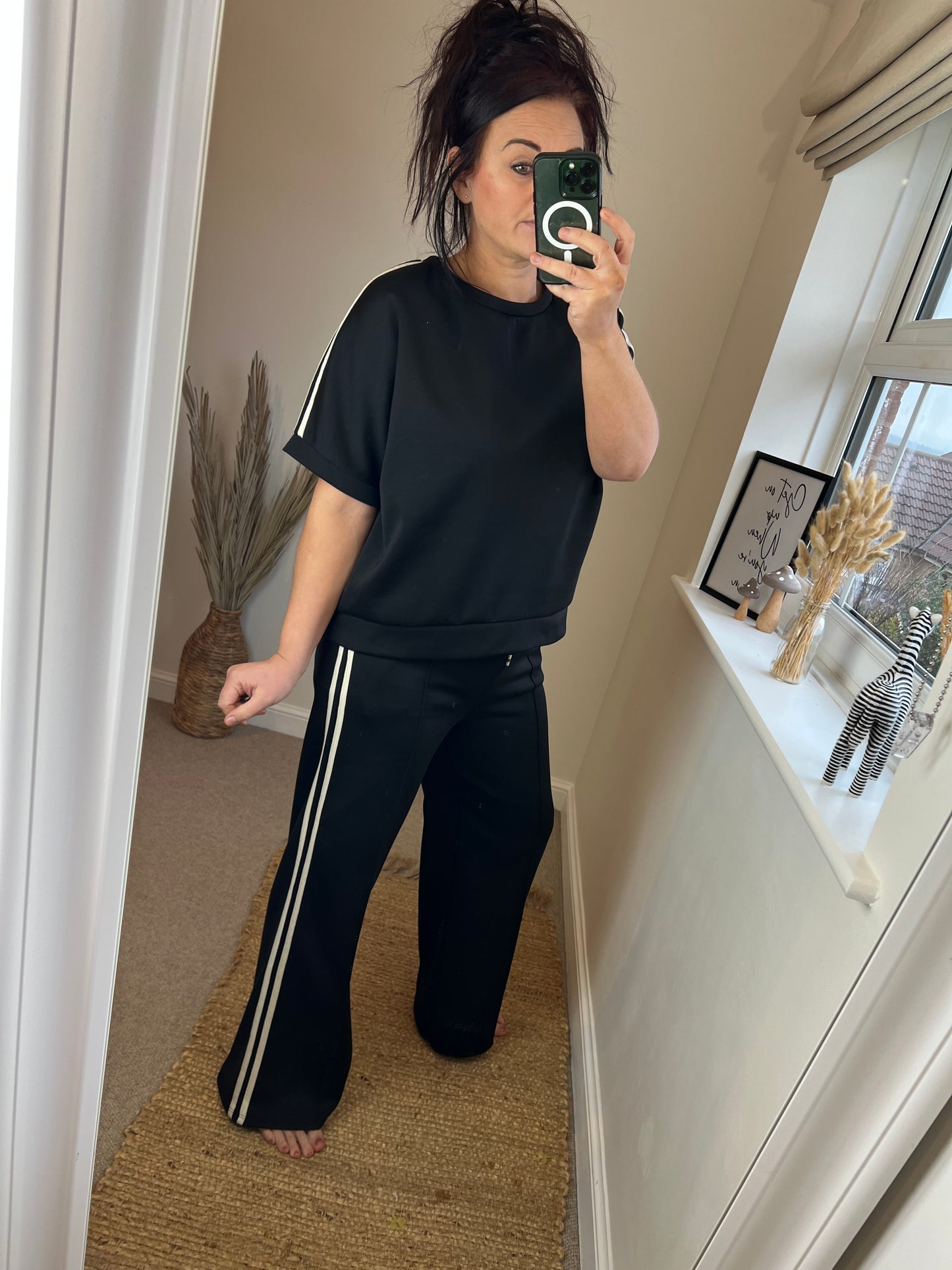 Stripe Co-Ord Set - Black