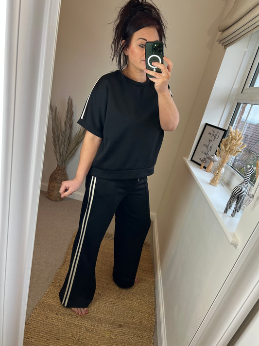 Stripe Co-Ord Set - Black