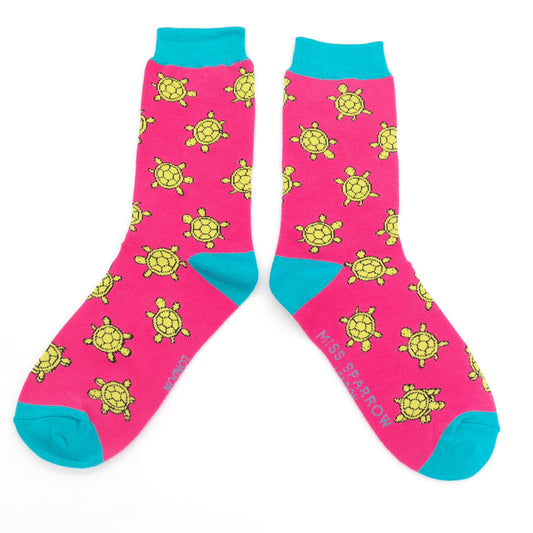 Miss Sparrow Bamboo Socks - Cute Turtles