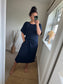 Tie Side Dress - Navy
