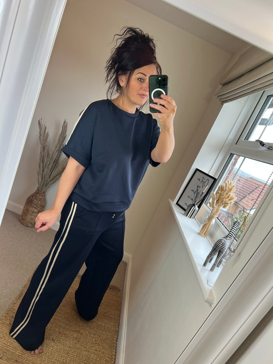 Stripe Co-Ord Set - Navy