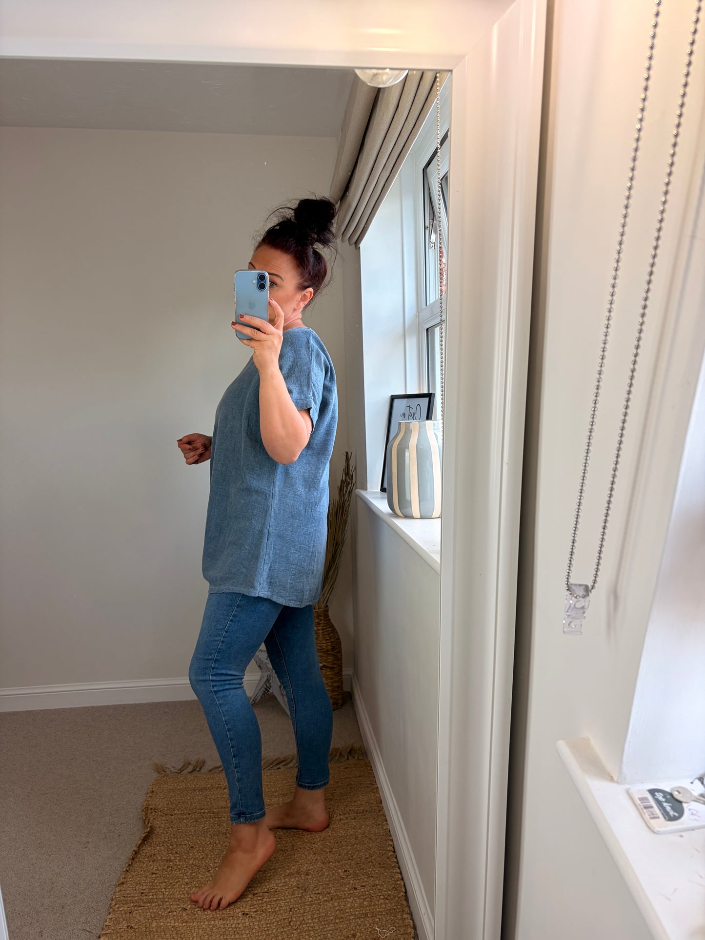 Drawstring Top - Blue