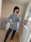 Embellished Arm Jumper - Grey