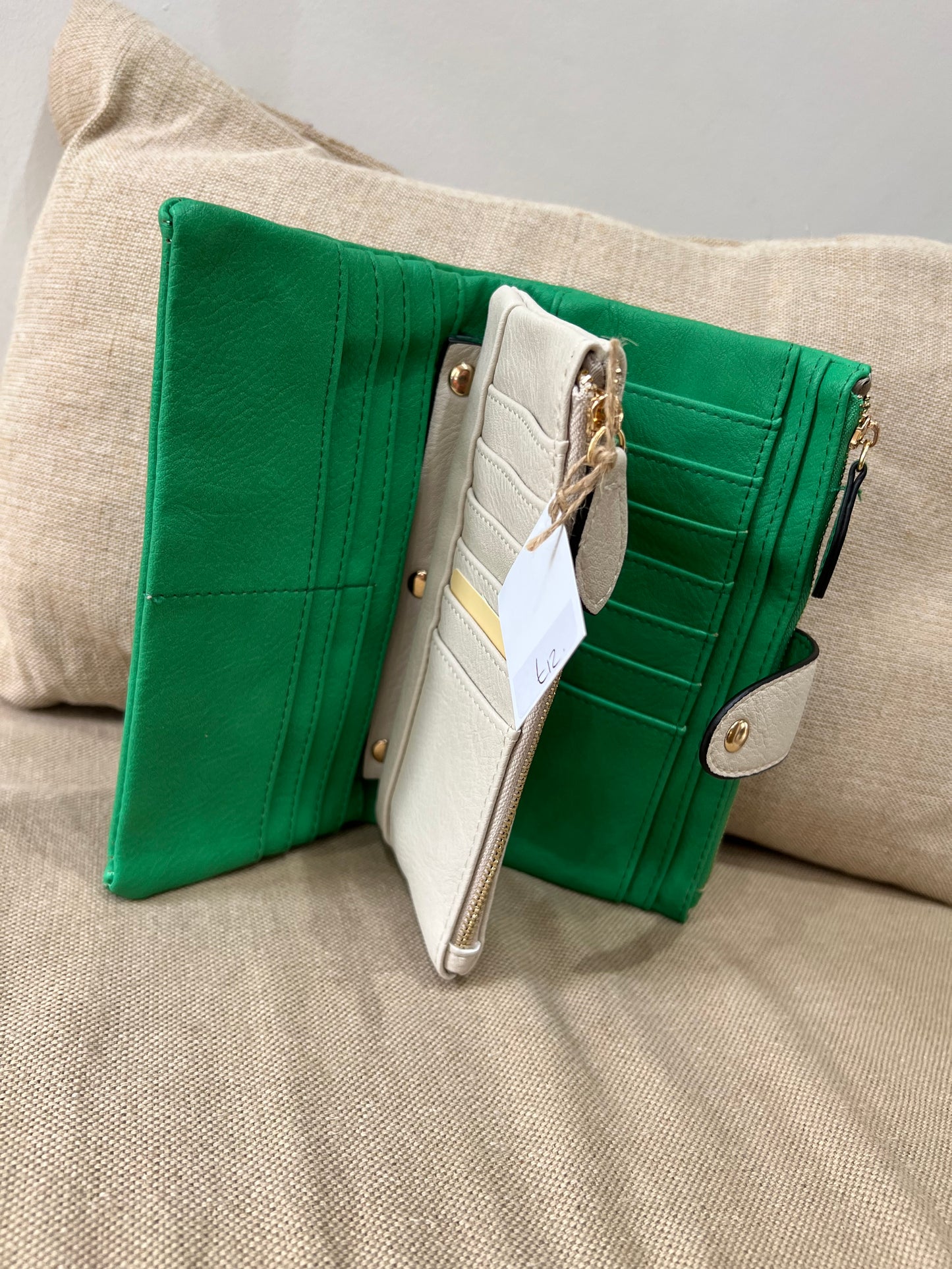 All-In-One Purse - Green/Cream
