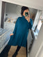 Roll Neck Jumper Dress - Teal