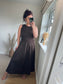 Asymmetrical Waist Dress - Chocolate