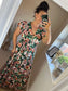 LOTTIE Maxi Button Dress - Black/Gold