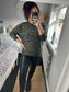 Fine Knit Leopard Jumper - Khaki