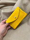 Long Leather Purse - Yellow