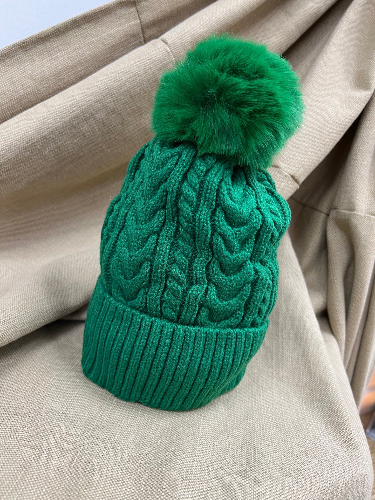 Fleece Lined Hat - Green