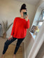 Button Side Jumper - Orange