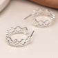 Peace of Mind - Silver Plated Multi Quatrefoil Hoop Earrings