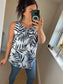 Cotton Overlay Vest Top - White