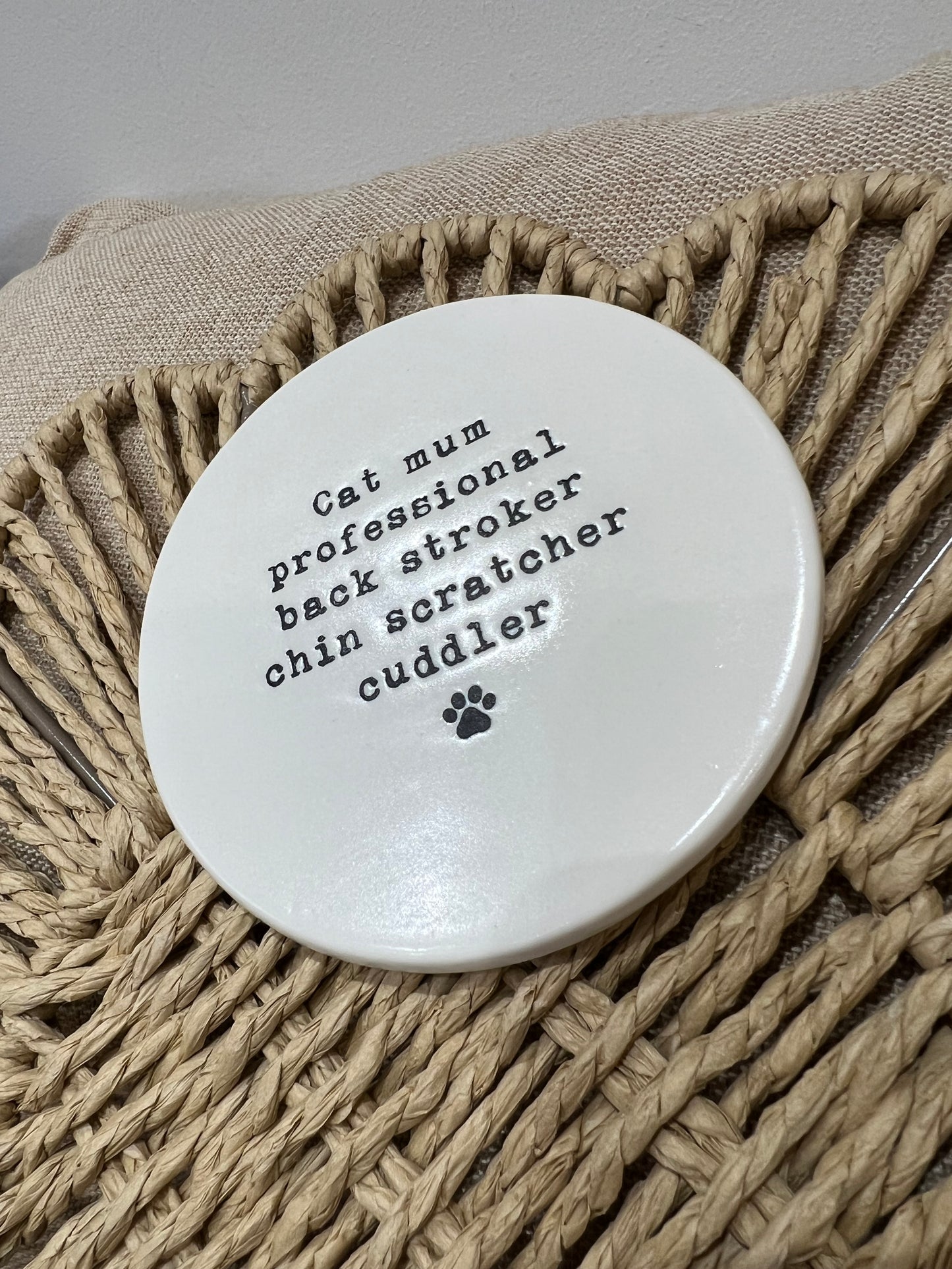 Porcelain Coaster - Cat Mum