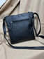 Tri Compartment Crossbody Bag - Black