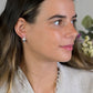 Peace of Mind - Silver Plated Scallop Embossed Hoop Earrings