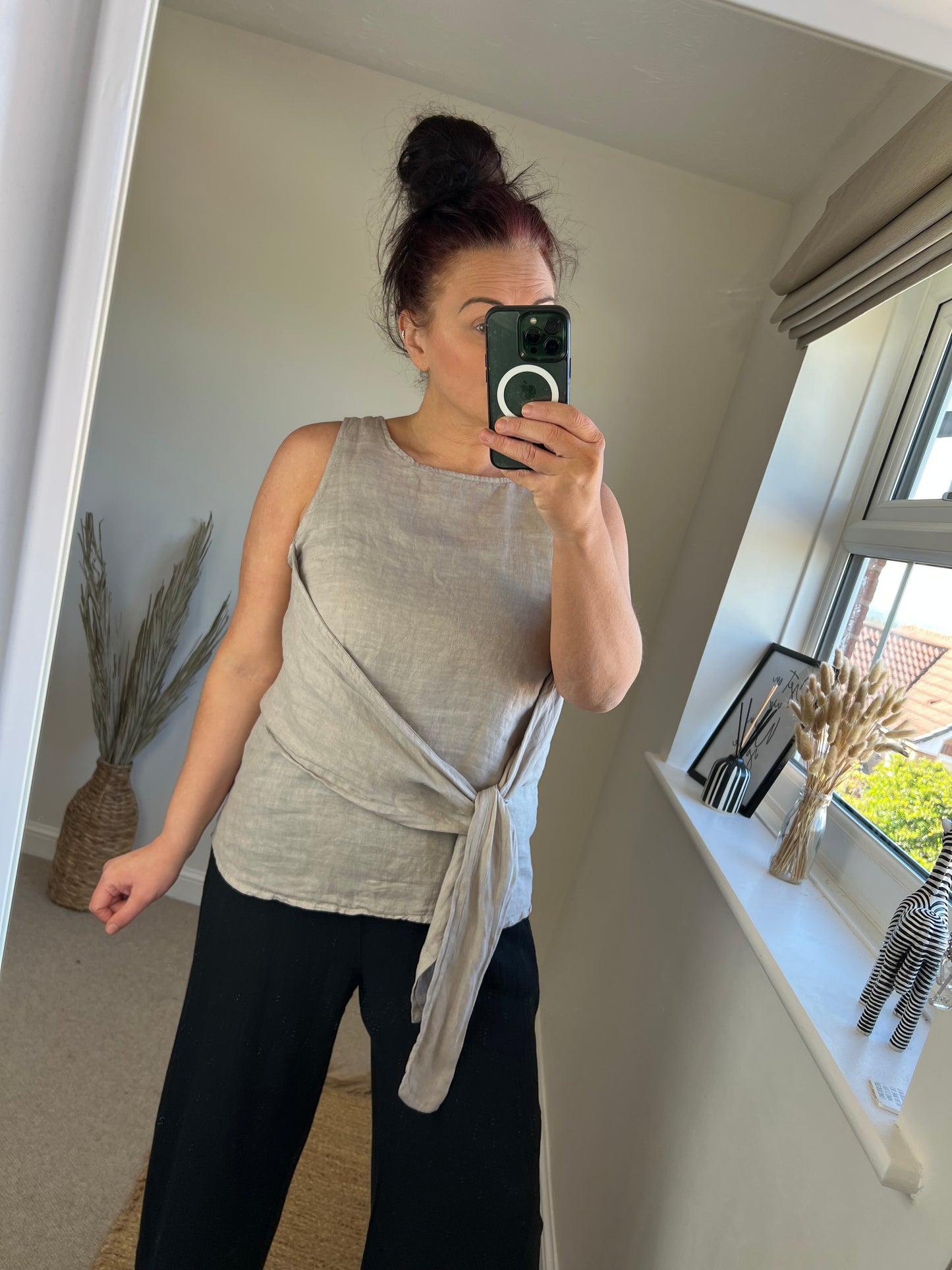 Linen Toe Top - Mocha