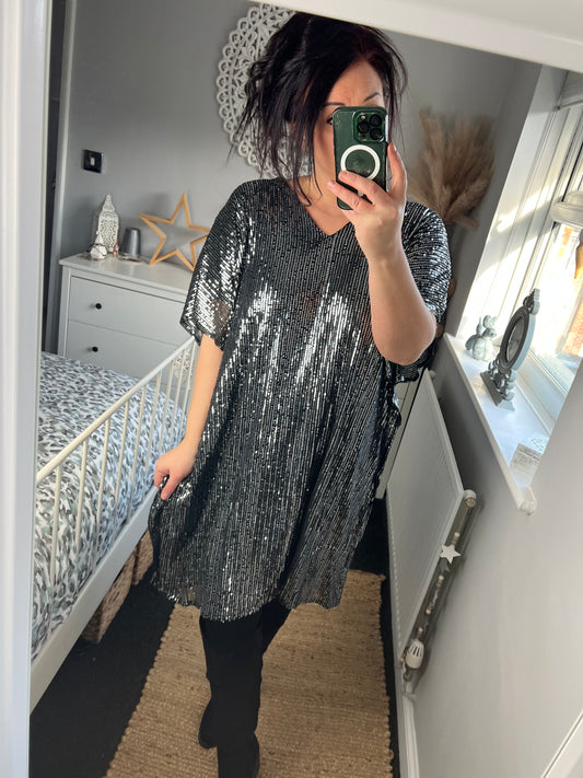 Sequin Dress - Silver