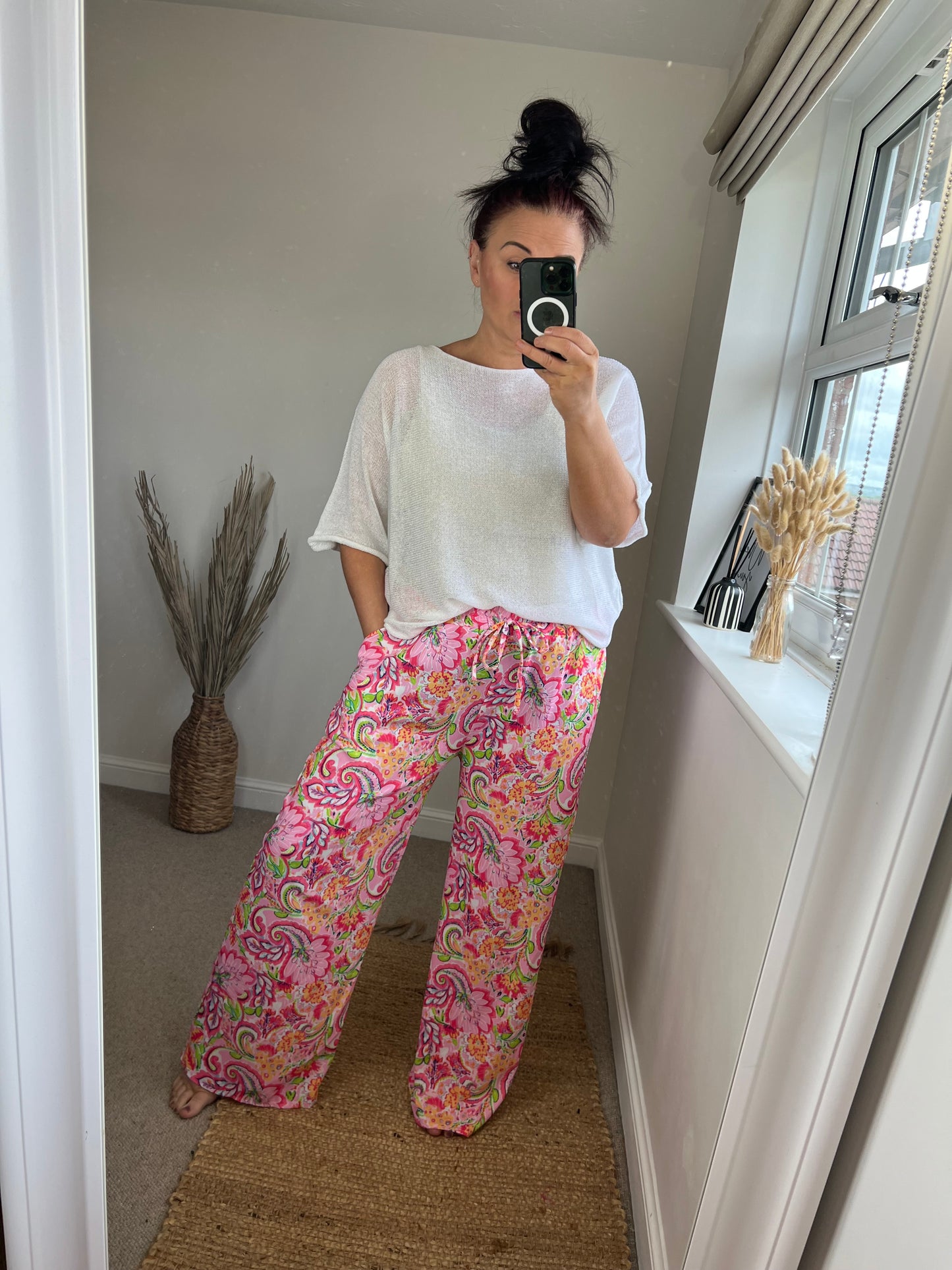 Wide Leg Trousers - Floral