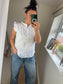 Broderie Anglaise Cap Sleeve Top - White