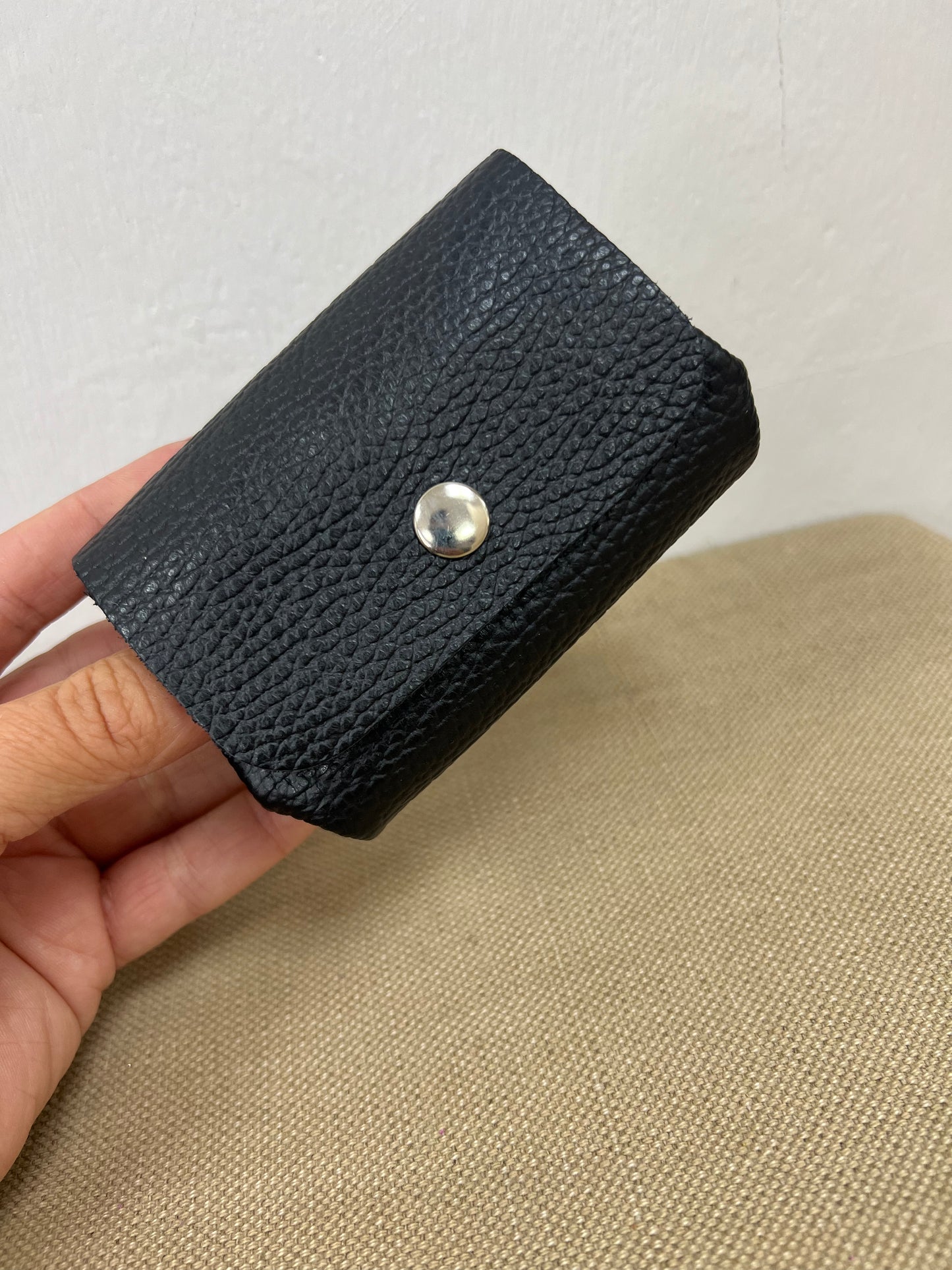 Chunky Leather Purse - Black