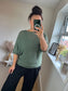 Flower Back Jumper - Khaki
