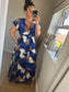 LOTTIE Maxi Button Dress with Pockets - Navy