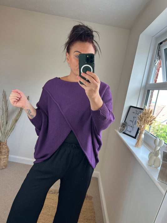 Wrap Knit - Purple