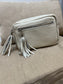 Leather Camera Bag - Cream