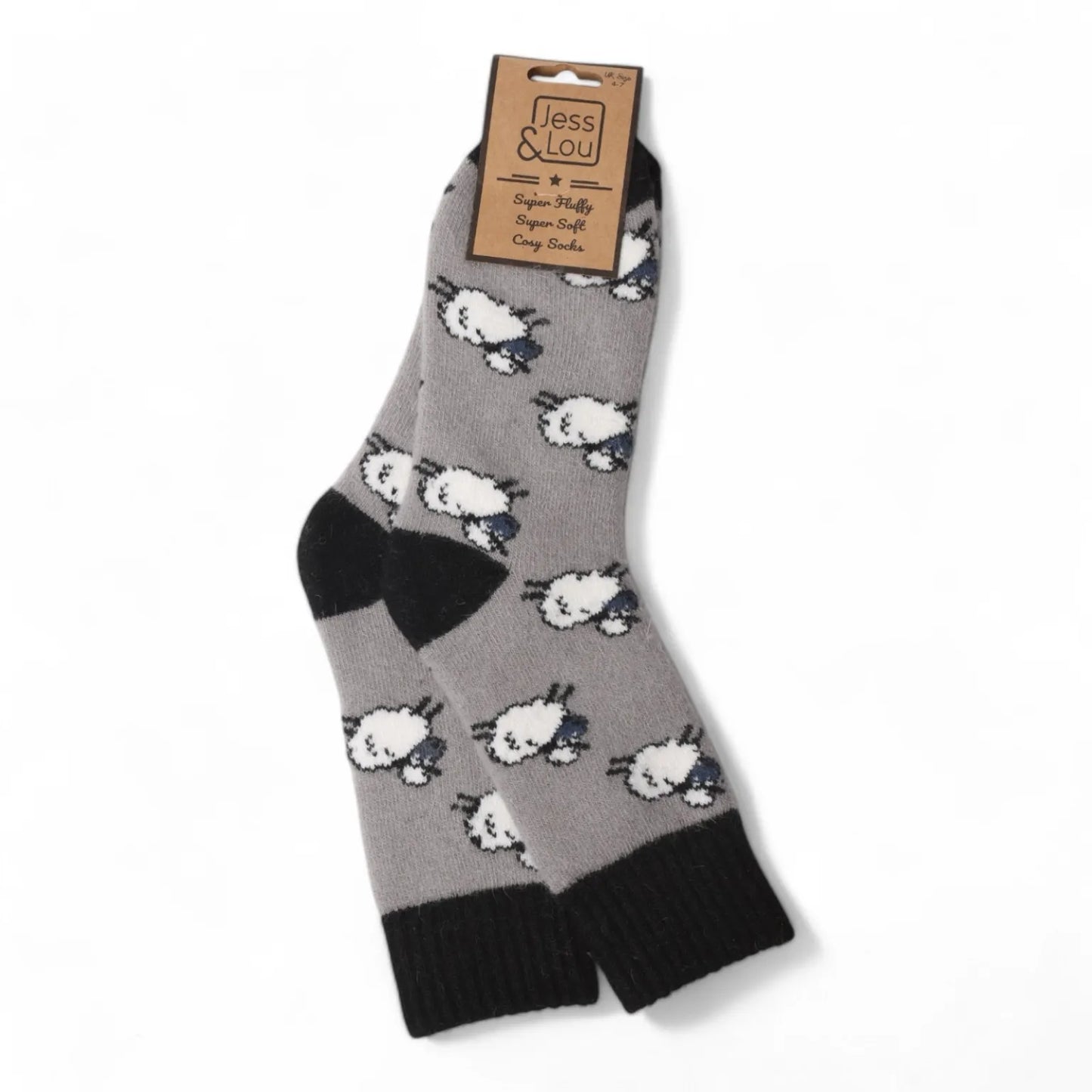 Jess & Lou Ribbed Socks - Sheep Grey
