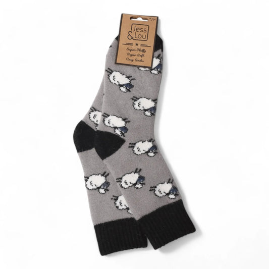 Jess & Lou Ribbed Socks - Sheep Grey