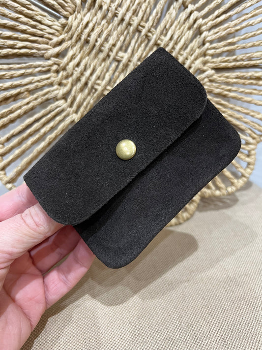 Leather Purse - Suede Chocolate