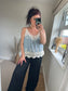 Crochet Cami Top - Blue