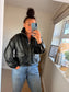 Faux Leather Jacket - Black