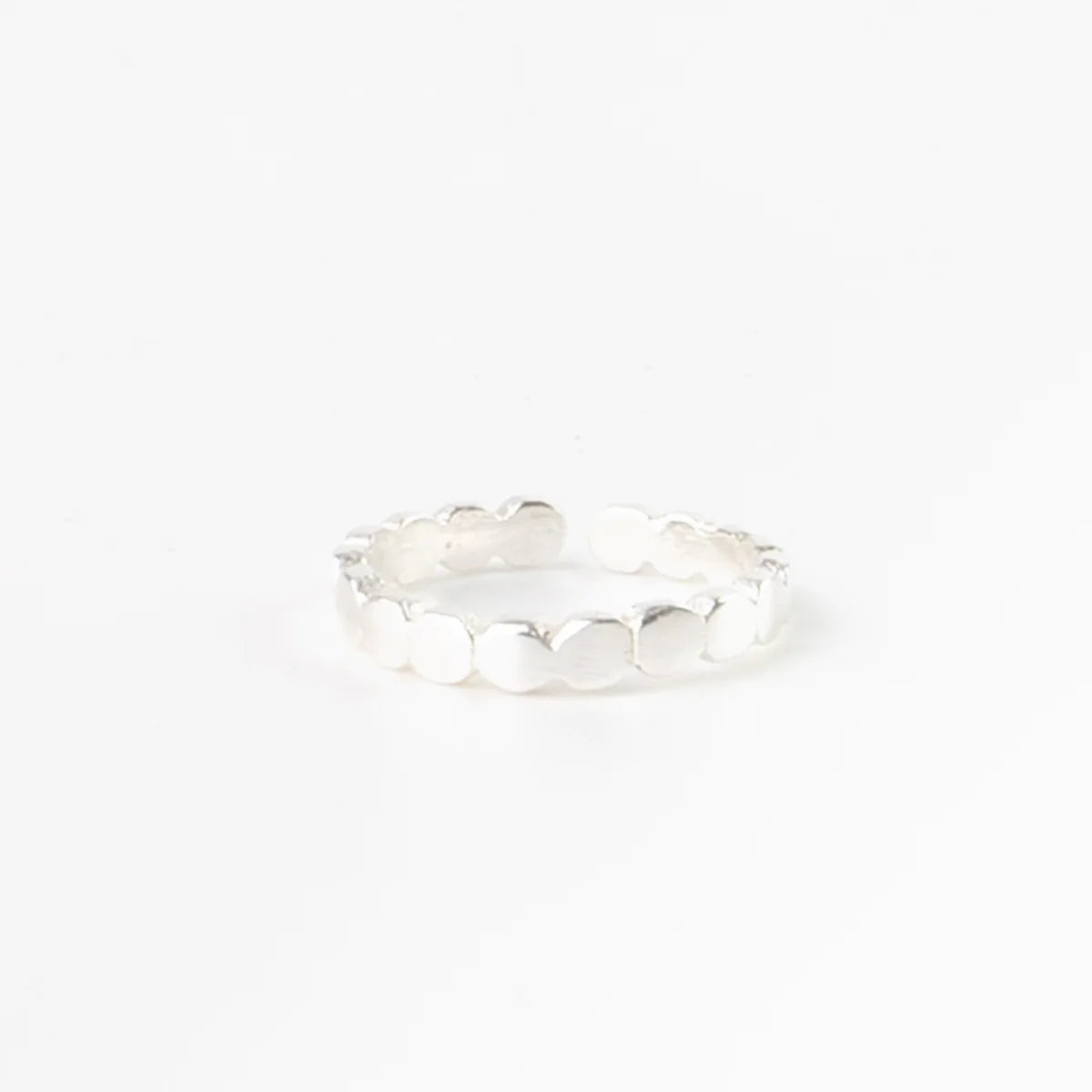 Silver Plated Adjustable Toe Ring - Dainty Dots